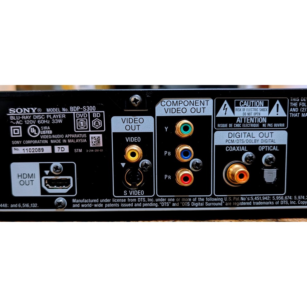 Sony BDP-S300 Blu-ray Disc Player Full HD 1080p HDMI with Remote RMT-B101A Black - Picture 11 of 16